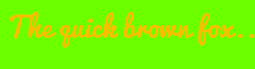 Image with Font Color FFBD00 and Background Color 6BFF00